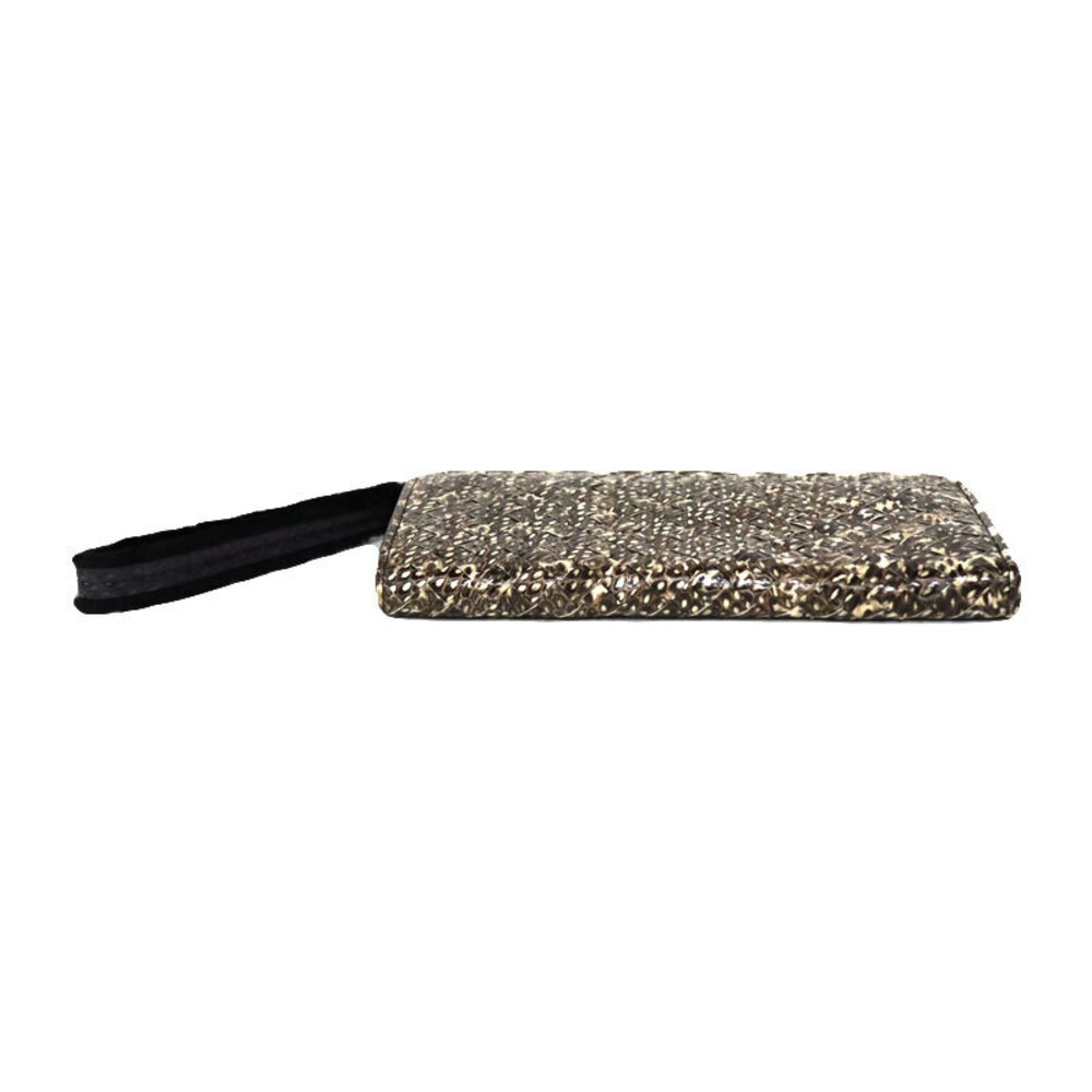 BOTTEGA VENETA Zip Long Wallet Python Leather Bla… - image 5